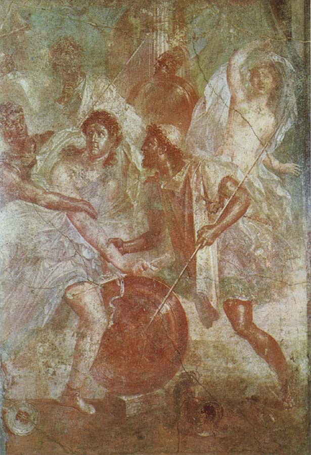 Wall painting from the House of the Dioscuri at Pompeii